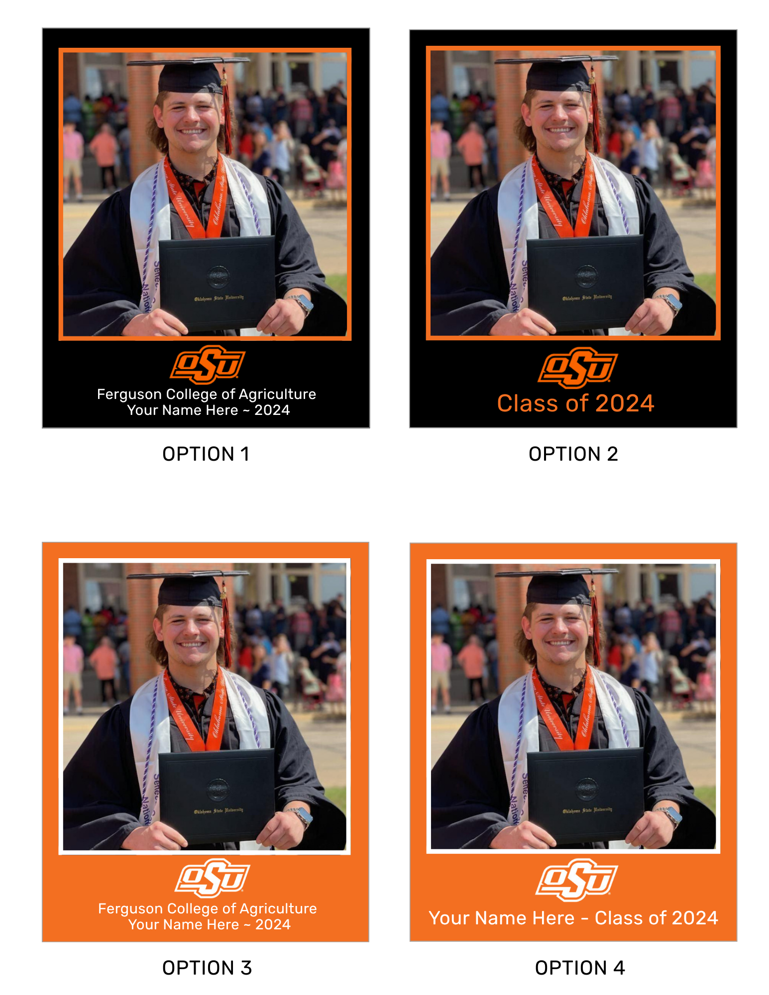 NEW! OSU Graduation Announcement 3.5" x 4.5" Flexible Photo Magnets